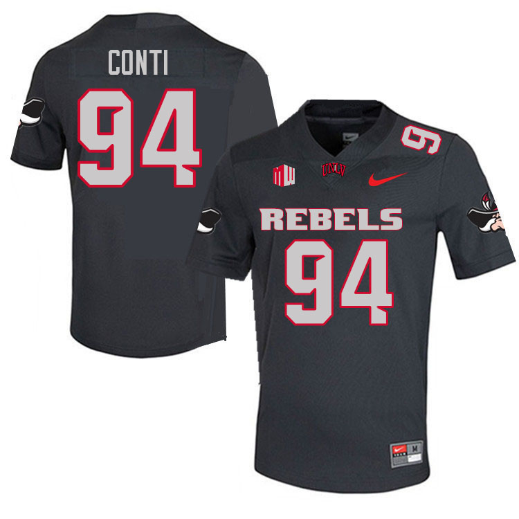 #94 Lucas Conti UNLV Rebels College Football Jerseys-Retro Charcoal